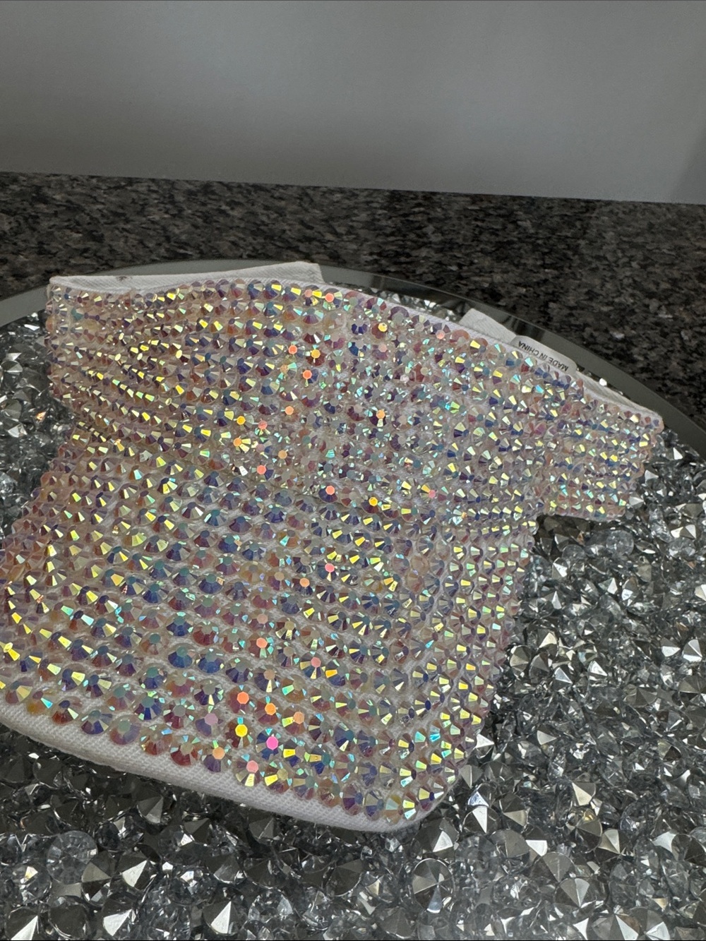 Crystal Rhinestone Visor - Iridescent Sparkle - Picture 9 of 10